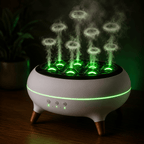 350ML Flame Aroma Diffuser with Remote Control Essential Oil Humidifier & 7-Color LED Night Light