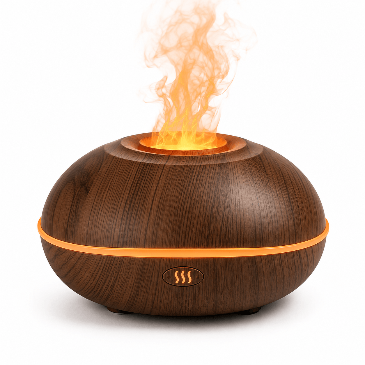Flame Aroma Diffuser – Ultrasonic Essential Oil Humidifier with LED Light