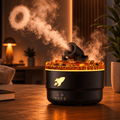 Volcano Flame Aroma Diffuser Smoke Ring Humidifier with Crack Light