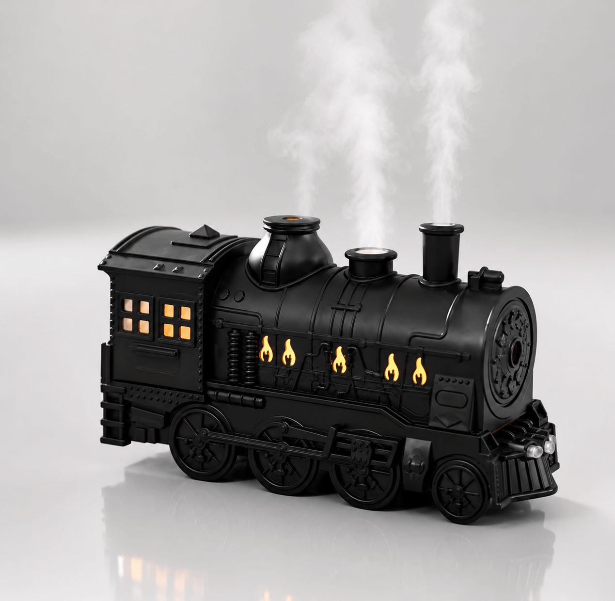 Creative Train Aroma Diffuser Dual Mist Humidifier for Home & Office