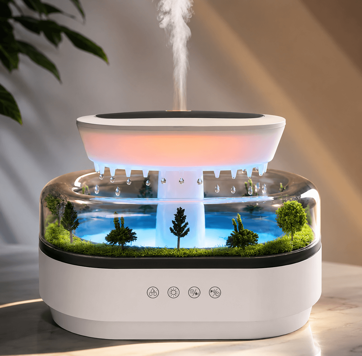 Rain Drop Aroma Diffuser 250ml Humidifier with LED Mood Light