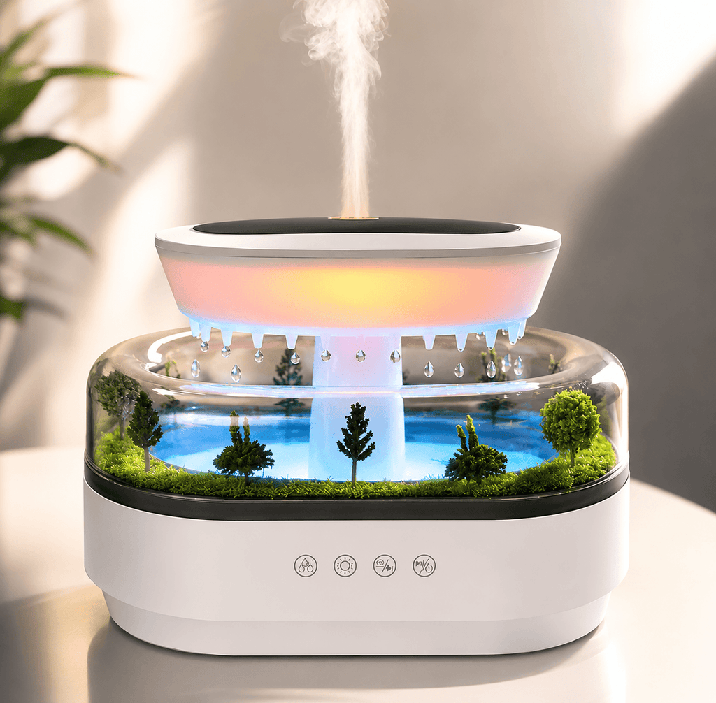 Rain Drop Aroma Diffuser 250ml Humidifier with LED Mood Light