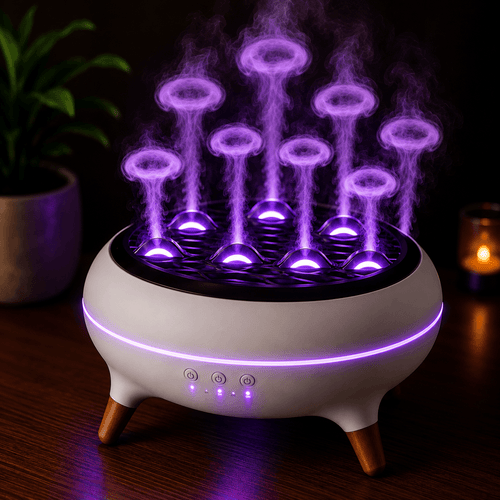 350ML Flame Aroma Diffuser with Remote Control Essential Oil Humidifier & 7-Color LED Night Light