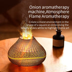 New Crystal Bead Ultrasonic Essential Oil Fire Aroma Diffuser Desktop Table Colorful 3d Flame Air 160ml Aromatherapy Diffusers