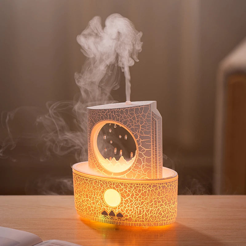 Home High Mist Desktop Essential Oil Aromatherapy Diffuser 180ml Crack Color Moon Water Droplet Rain Humidifier