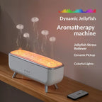 Household Smoke Ring Flame Humidifier Dynamic Jellyfish Design Ultrasonic Essential Oil Diffuser LED Desktop Mute Low Water Auto