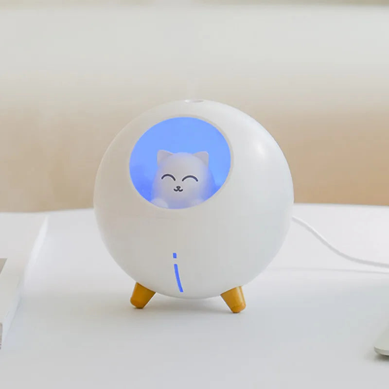 LED Light Office Car Mini Air Humidifier Home Room Baby Cartoon Cute H2O Cool Mist USB Ultrasonic Humidifier