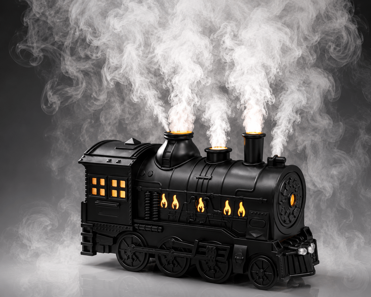 Creative Train Aroma Diffuser Dual Mist Humidifier for Home & Office
