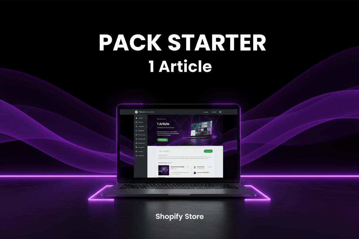 Pack Starter – Boutique Shopify Prête à Vendre (1Articles)